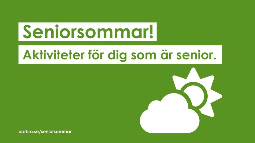 Mer information om sommarens aktiviteter för seniorer finns på orebro.se/seniorsommar.